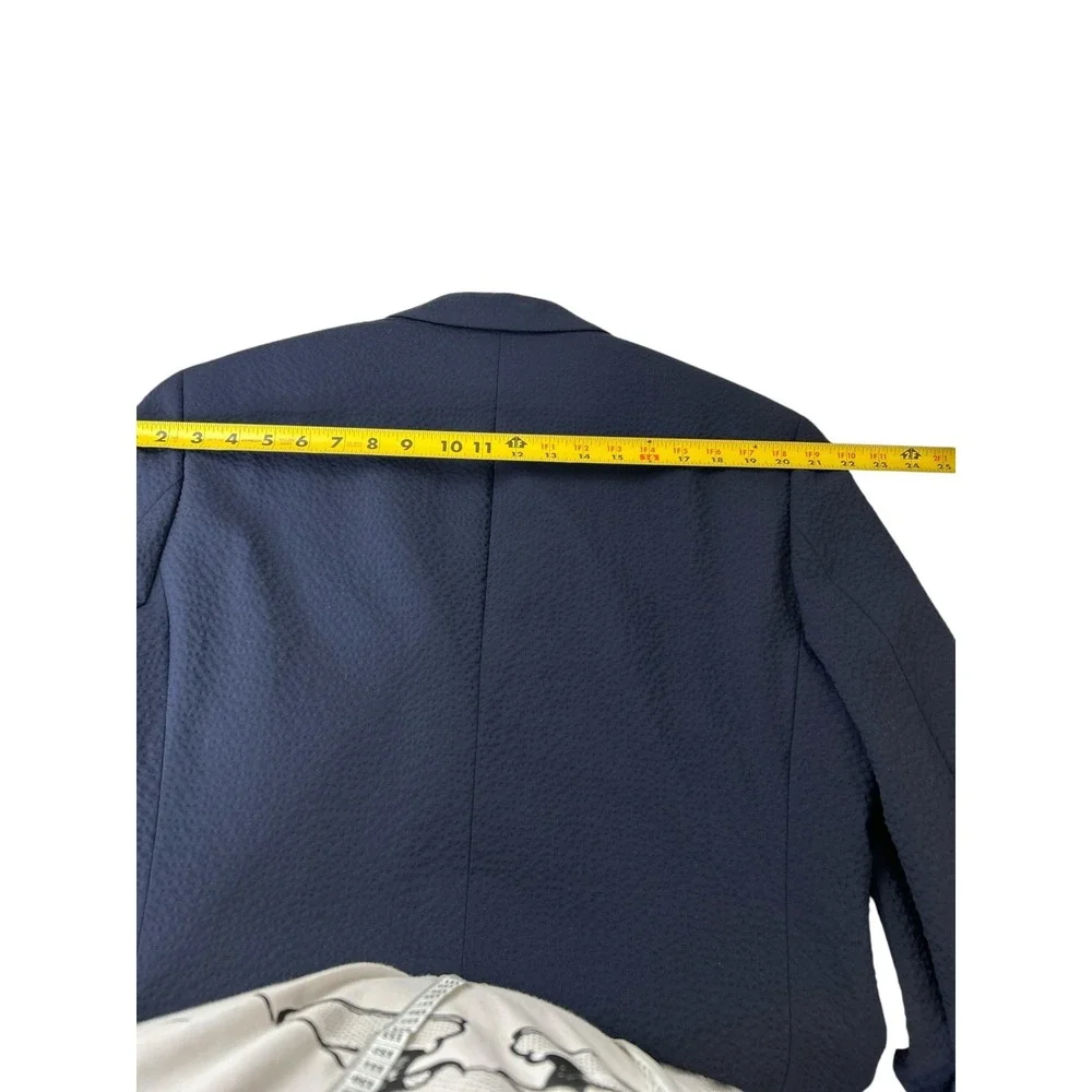 Versace Collection Navy Textured Blazer Sport Coat Jacket IT 52 US 42